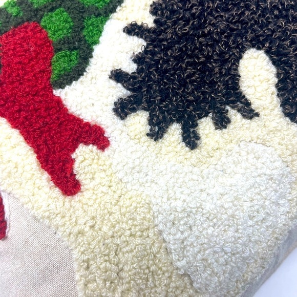 London Kaye Christmas Embroidered Dog Pillows – Set of 2 – 17"x17" - Picture 3 of 4